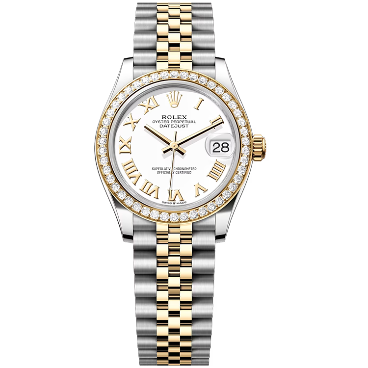 Rolex Datejust ref. 278383RBR white dial steel case two-tone bracelet 31mm