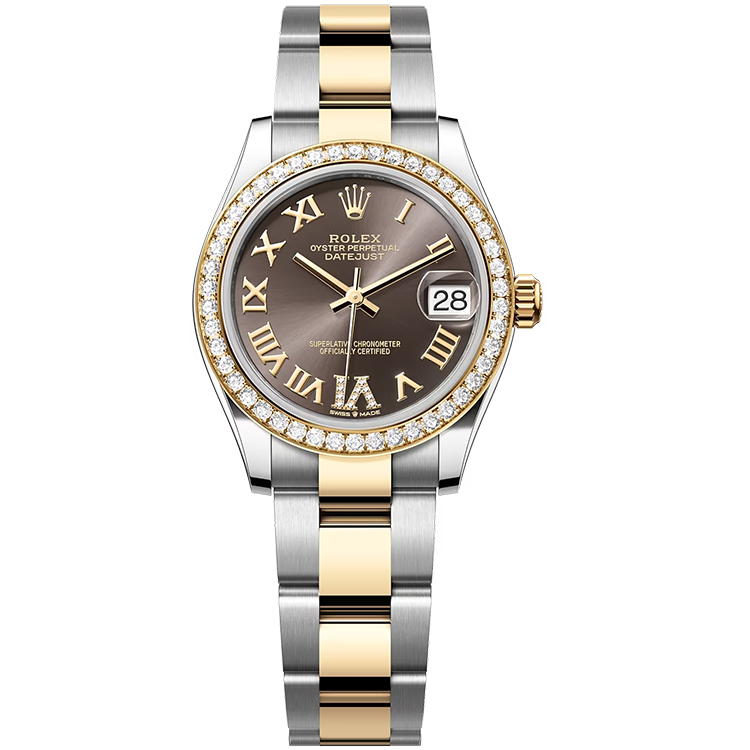 Rolex Datejust ref. 278383RBR grey dial steel case two-tone bracelet 31mm