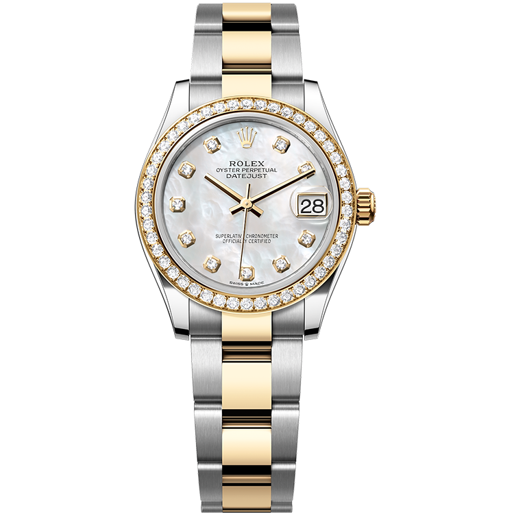 Rolex Datejust ref. 278383RBR mother of pearl dial steel case two-tone bracelet 31mm
