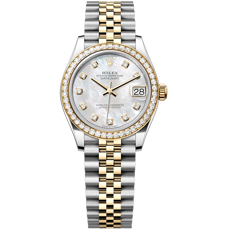 Rolex Datejust ref. 278383RBR mother of pearl dial steel case two-tone bracelet 31mm