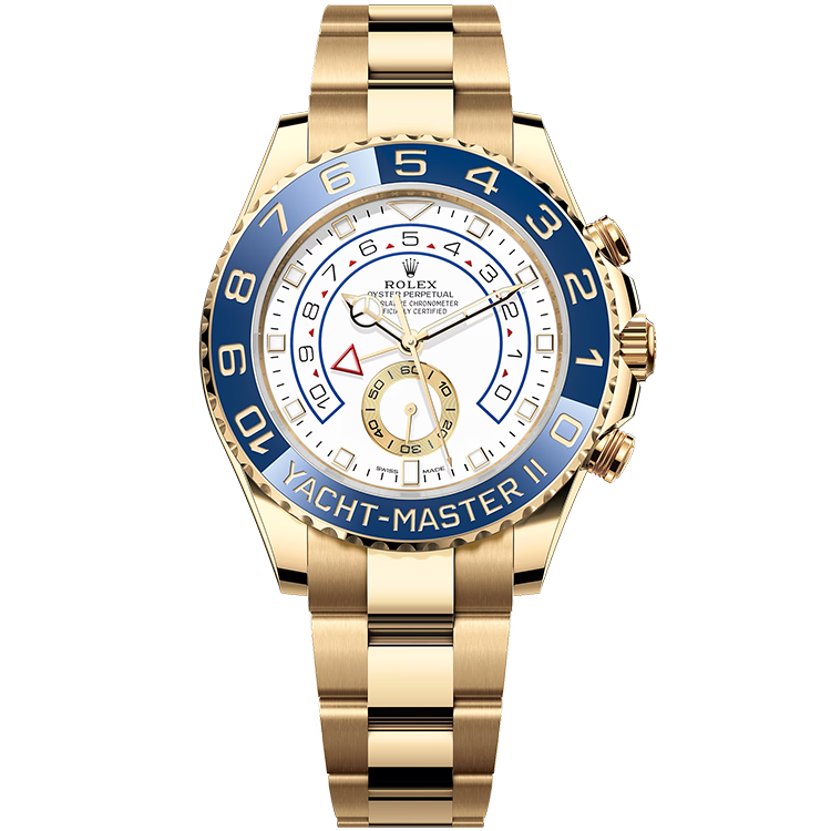 Rolex Yacht-Master II ref. 116688 white dial yellow gold case yellow gold bracelet 44mm