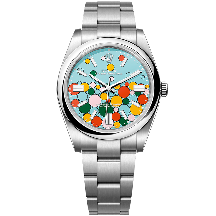 Rolex Oyster Perpetual ref. 124300 blue dial steel case steel bracelet 41mm