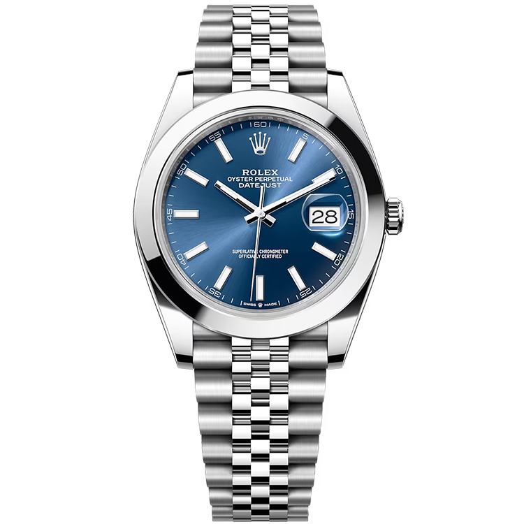 Rolex Datejust ref. 126300 blue dial steel case steel bracelet 41mm