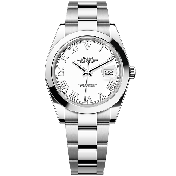 Rolex Datejust ref. 126300 white dial steel case steel bracelet 41mm