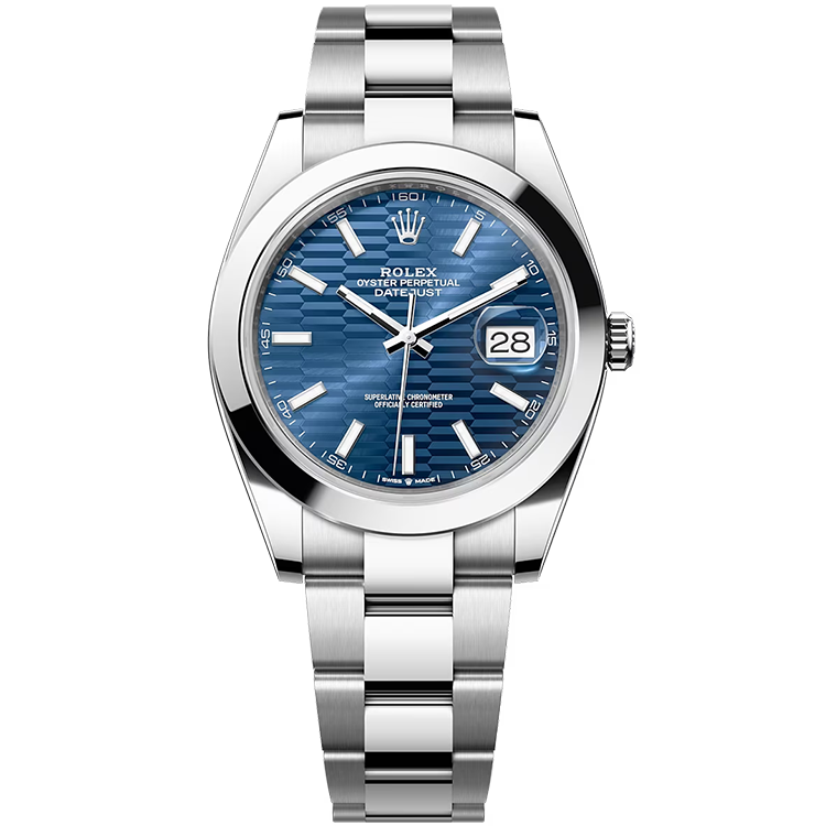 Rolex Datejust ref. 126300 blue dial steel case steel bracelet 41mm