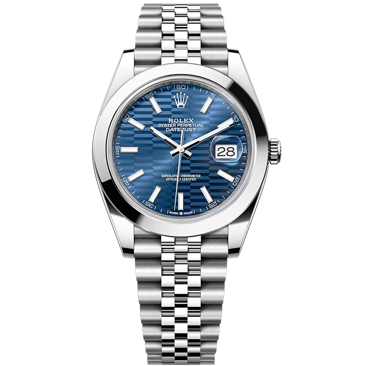 Rolex Datejust ref. 126300 blue dial steel case steel bracelet 41mm