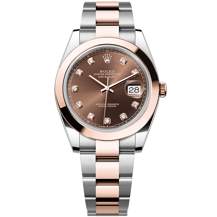 Rolex Datejust ref. 126301 chocolate dial steel case two-tone bracelet 41mm