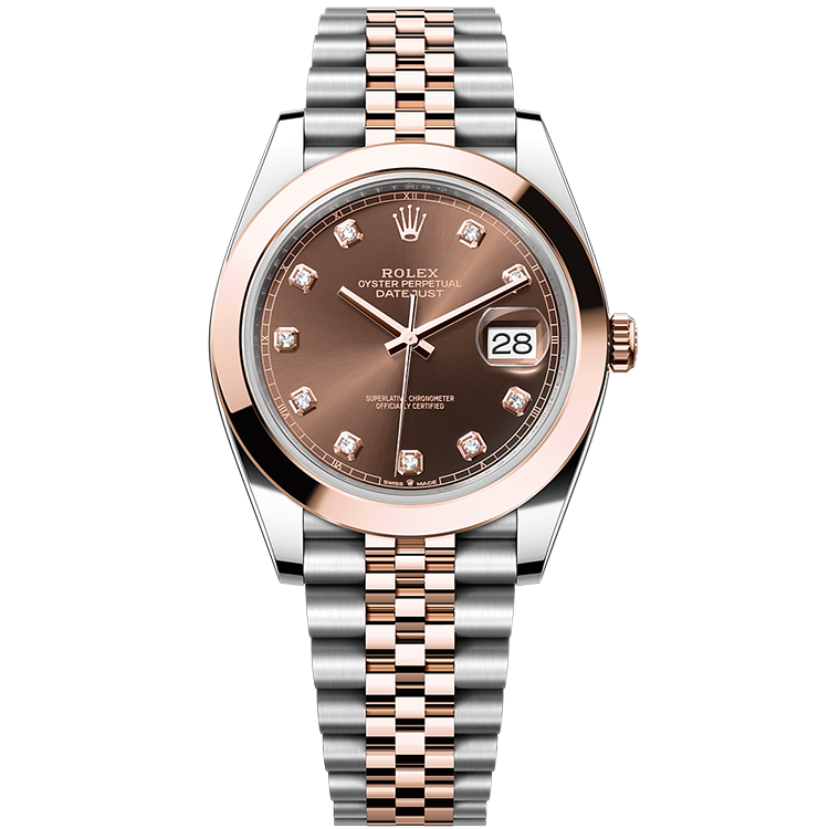 Rolex Datejust ref. 126301 chocolate dial steel case two-tone bracelet 41mm