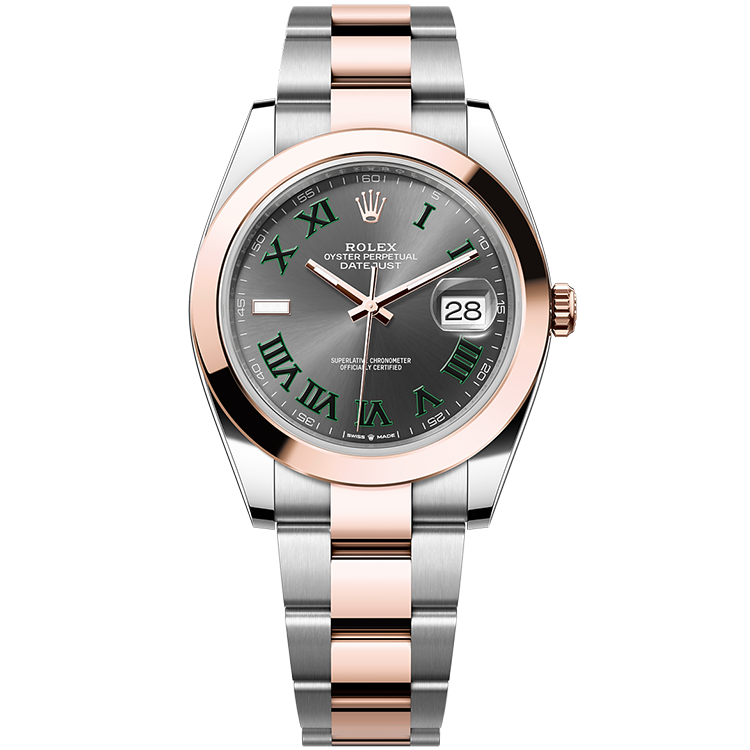 Rolex Datejust ref. 126301 grey dial steel case two-tone bracelet 41mm