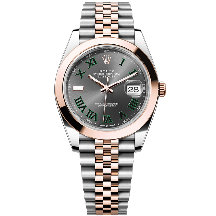 Rolex Datejust ref. 126301 grey dial steel case two-tone bracelet 41mm