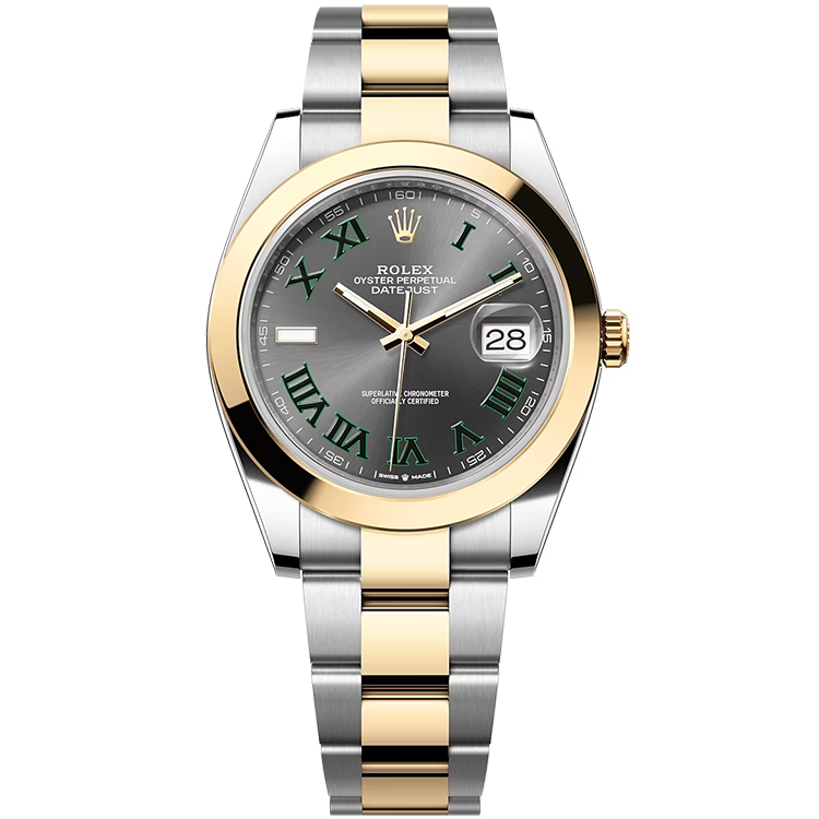 Rolex Datejust ref. 126303 grey dial steel case two-tone bracelet 41mm