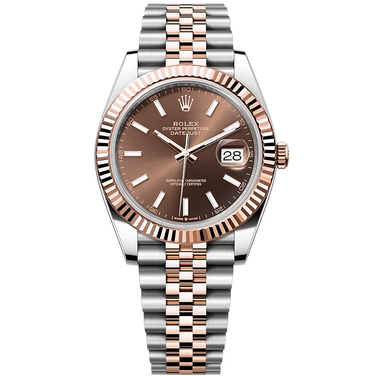 Rolex Datejust ref. 126331 chocolate dial steel case two-tone bracelet 41mm