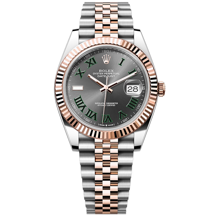 Rolex Datejust ref. 126331 grey dial steel case two-tone bracelet 41mm