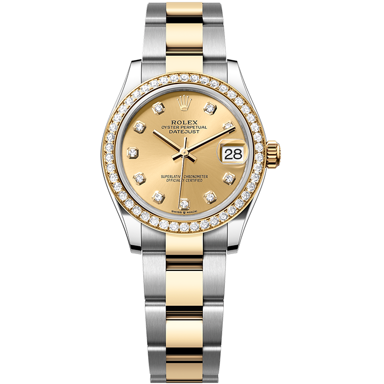 Rolex Datejust ref. 278383RBR champagne dial steel case two-tone bracelet 31mm
