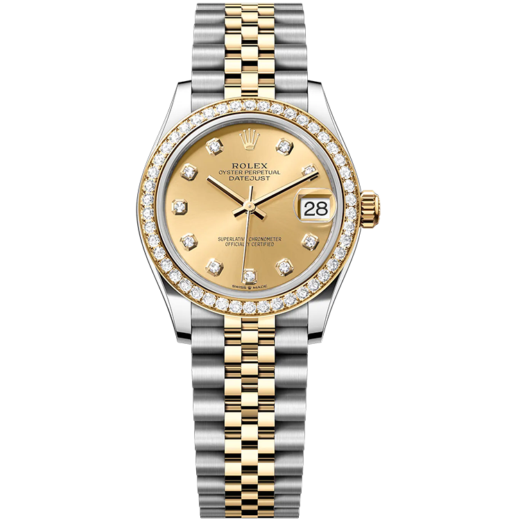 Rolex Datejust ref. 278383RBR champagne dial steel case two-tone bracelet 31mm