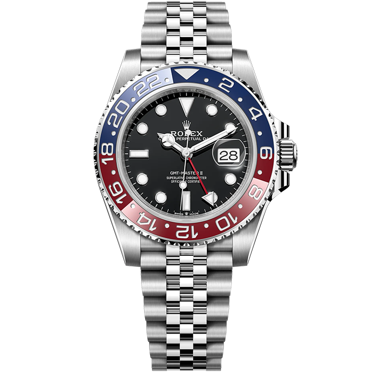 Rolex GMT-Master II ref. 126710BLRO black dial steel case steel bracelet 40mm