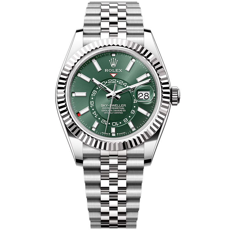 Rolex Sky-Dweller ref. 336934 green dial steel case steel bracelet 42mm