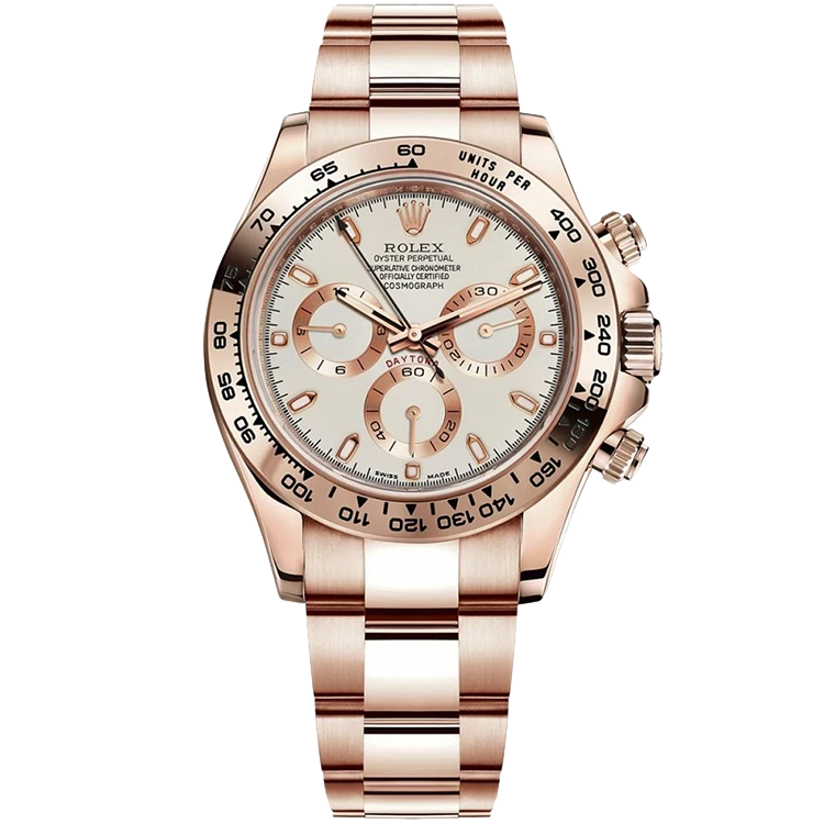 Rolex Daytona ref. 116505 white dial rose gold case rose gold bracelet 40mm
