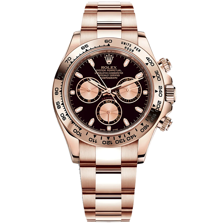 Rolex Daytona ref. 116505 black dial rose gold case rose gold bracelet 40mm