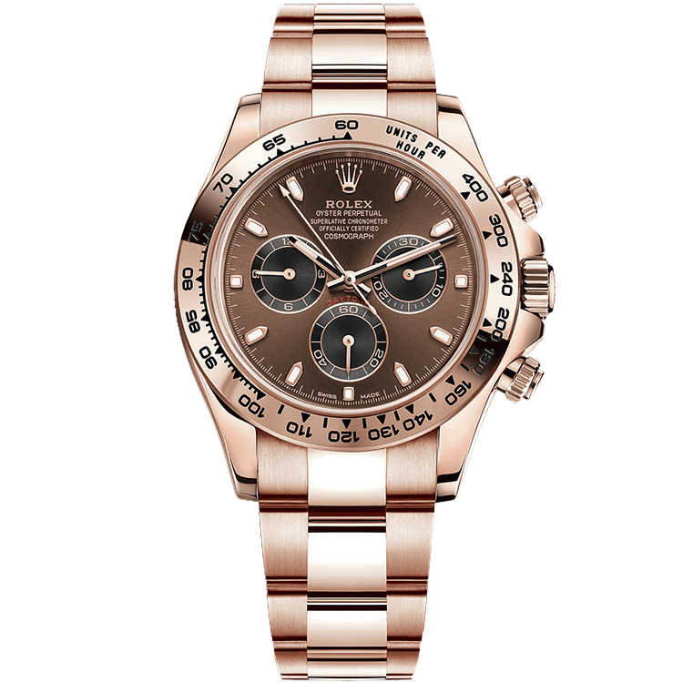 Rolex Daytona ref. 116505 chocolate dial rose gold case rose gold bracelet 40mm