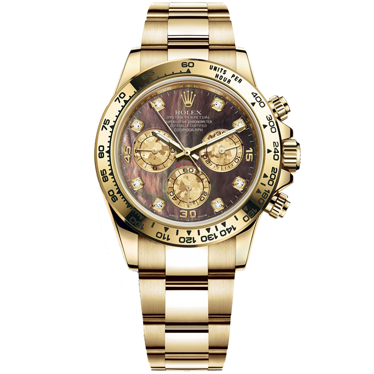 Rolex Daytona ref. 116508 mother of pearl dial yellow gold case yellow gold bracelet 40mm
