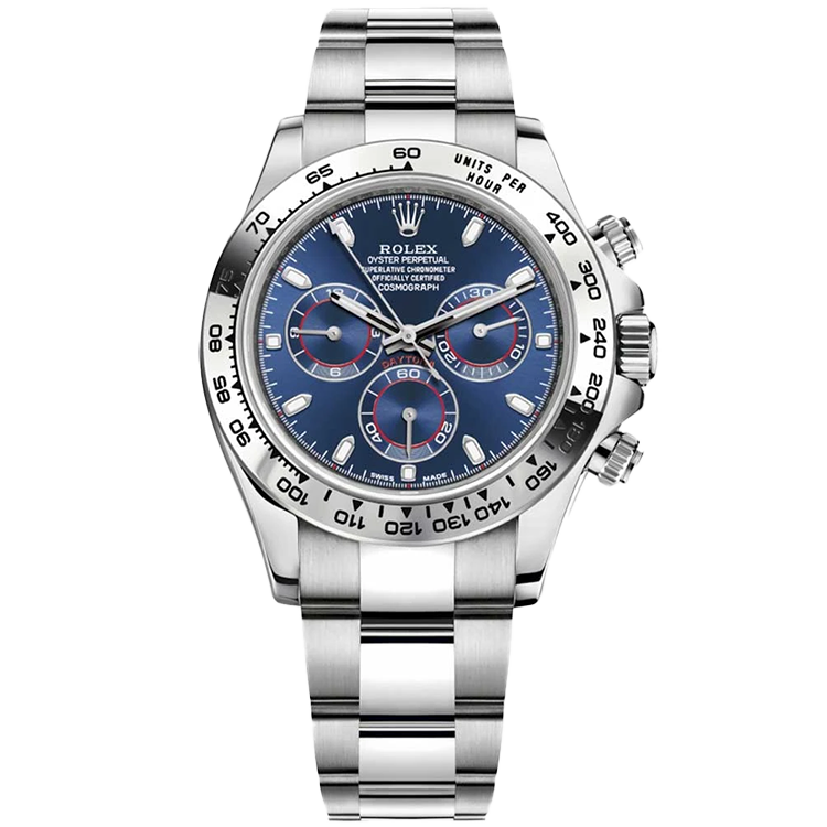 Rolex Daytona ref. 116509 blue dial white gold case white gold bracelet 40mm