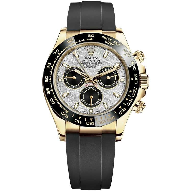 Rolex Daytona ref. 116519LN meteorite dial yellow gold case rubber bracelet 40mm