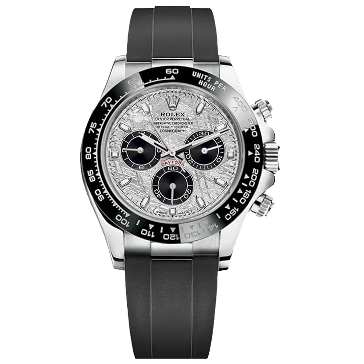 Rolex Daytona ref. 116519LN meteorite dial white gold case rubber bracelet 40mm
