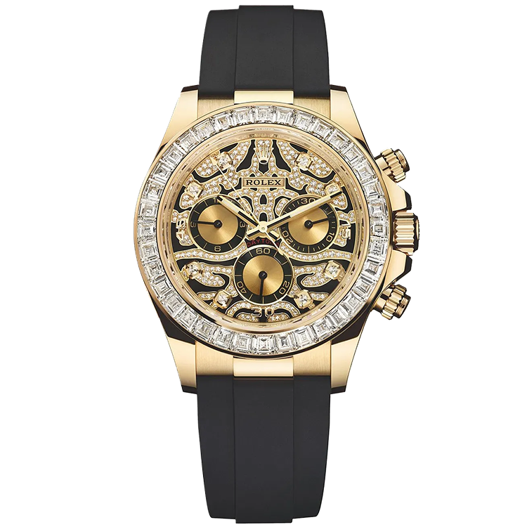 Rolex Daytona ref. 116588TBR champagne dial yellow gold case rubber bracelet 40mm
