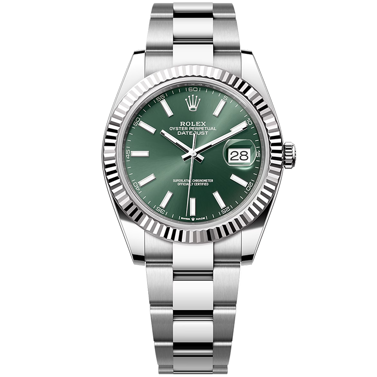 Rolex Datejust ref. 126334 green dial steel case steel bracelet 41mm
