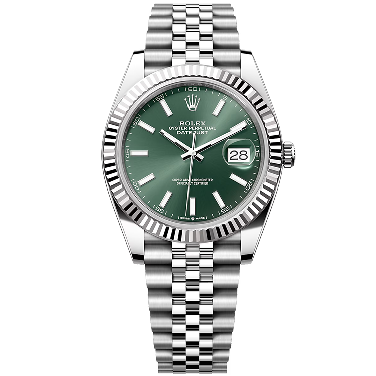 Rolex Datejust ref. 126334 green dial steel case steel bracelet 41mm