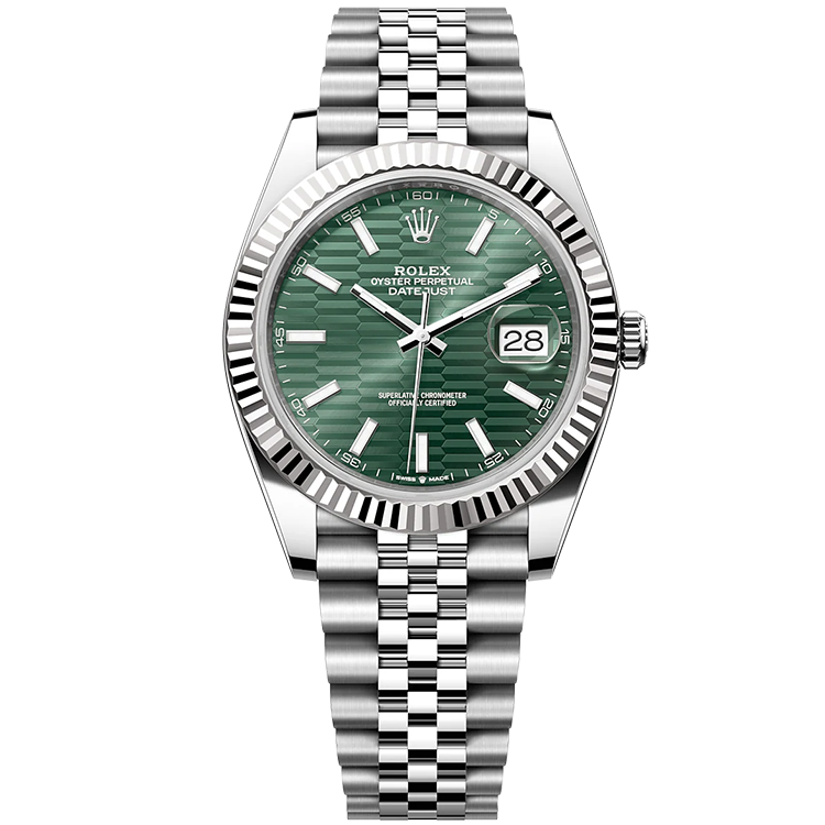 Rolex Datejust ref. 126334 green dial steel case steel bracelet 41mm