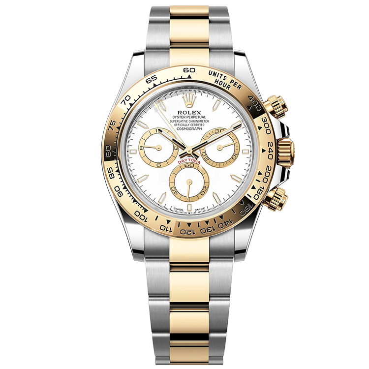 Rolex Daytona ref. 126503 white dial steel case two-tone bracelet 40mm