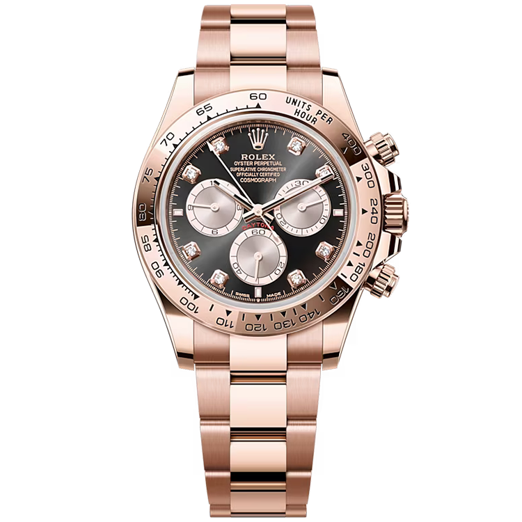 Rolex Daytona ref. 126505 black dial rose gold case rose gold bracelet 40mm