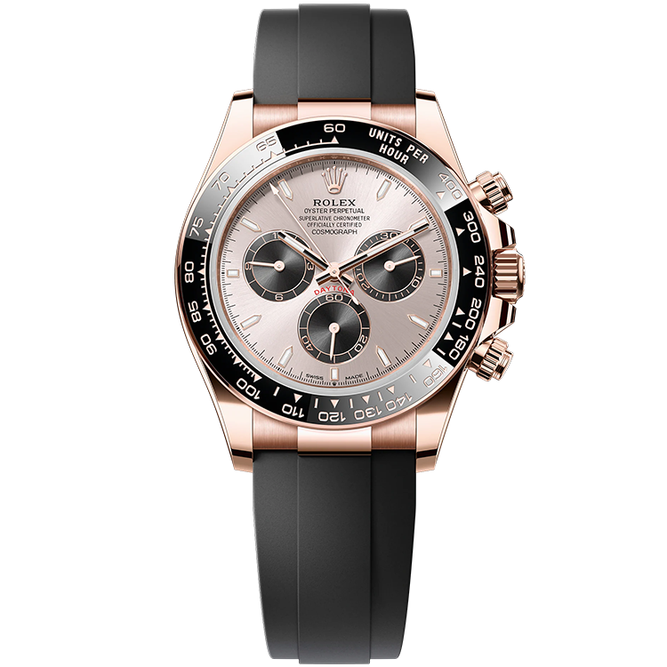 Rolex Daytona ref. 126515LN rose gold dial rose gold case rubber bracelet 40mm