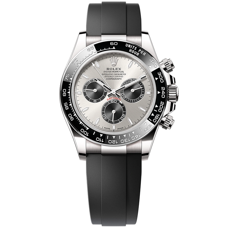 Rolex Daytona ref. 126519LN silver dial white gold case rubber bracelet 40mm