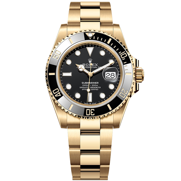 Rolex Submariner ref. 126618LN black dial yellow gold case yellow gold bracelet 41mm