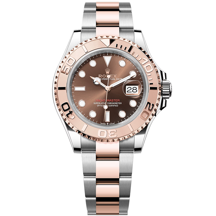 Rolex Yacht-Master ref. 126621 chocolate dial rose gold case two-tone bracelet 40mm