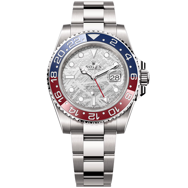 Rolex GMT-Master II ref. 126719BLRO meteorite dial white gold case white gold bracelet 40mm