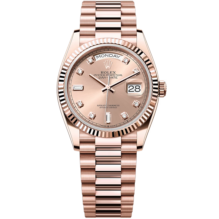 Rolex Day-Date ref. 128235 rose gold dial rose gold case rose gold bracelet 36mm