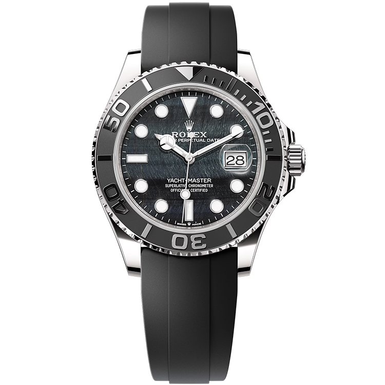Rolex Yacht-Master ref. 226659 black dial white gold case rubber bracelet 42mm
