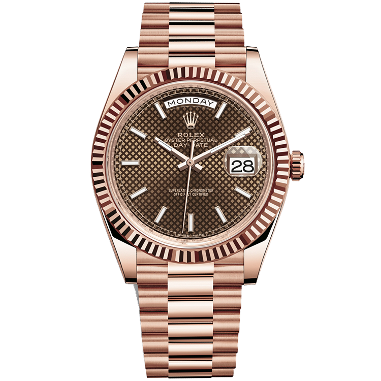Rolex Day-Date ref. 228235 chocolate dial rose gold case rose gold bracelet 40mm