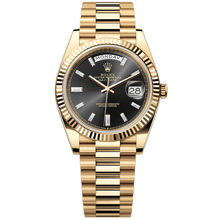 Rolex Day-Date ref. 228238 black dial yellow gold case yellow gold bracelet 40mm