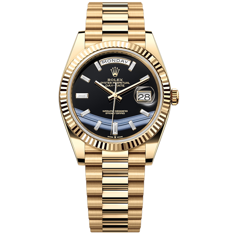 Rolex Day-Date ref. 228238 black dial yellow gold case yellow gold bracelet 40mm