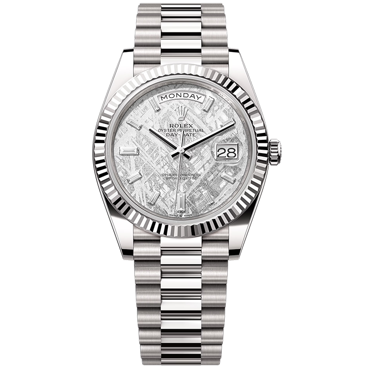Rolex Day-Date ref. 228239 meteorite dial white gold case white gold bracelet 40mm