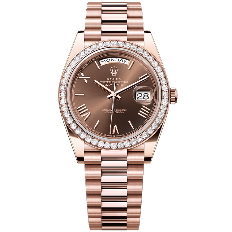 Rolex Day-Date ref. 228345RBR chocolate dial rose gold case rose gold bracelet 40mm