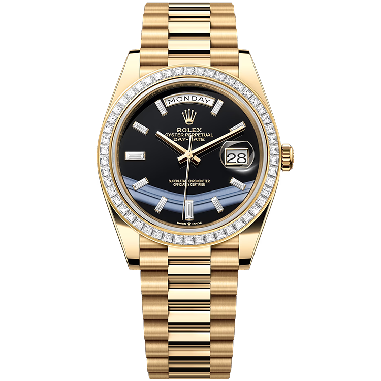 Rolex Day-Date ref. 228398TBR black dial yellow gold case yellow gold bracelet 40mm
