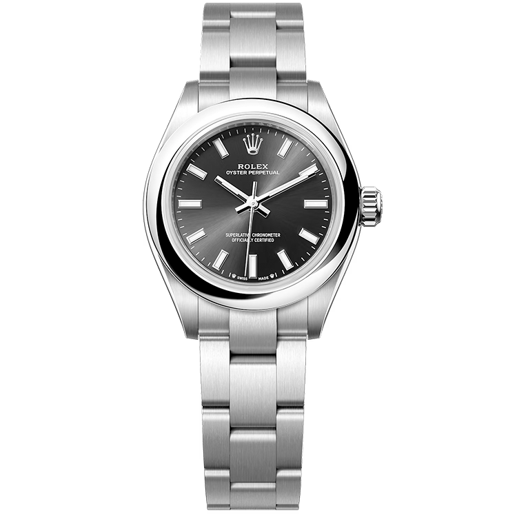 Rolex Oyster Perpetual ref. 276200 black dial steel case steel bracelet 28mm
