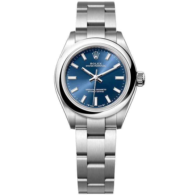 Rolex Oyster Perpetual ref. 276200 blue dial steel case steel bracelet 28mm