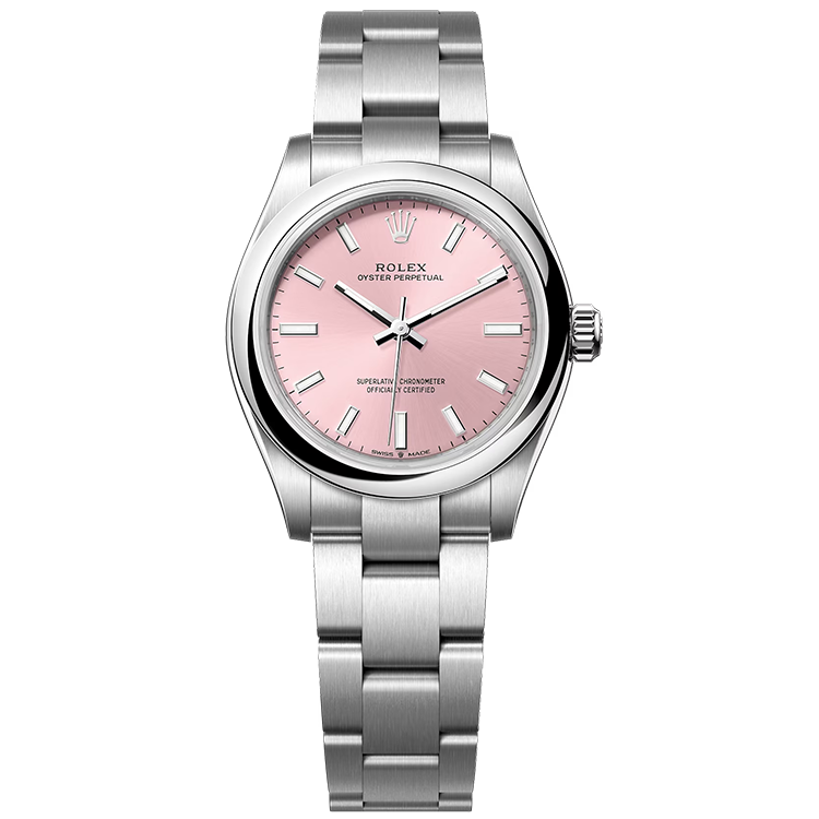 Rolex Oyster Perpetual ref. 277200 pink dial steel case steel bracelet 31mm